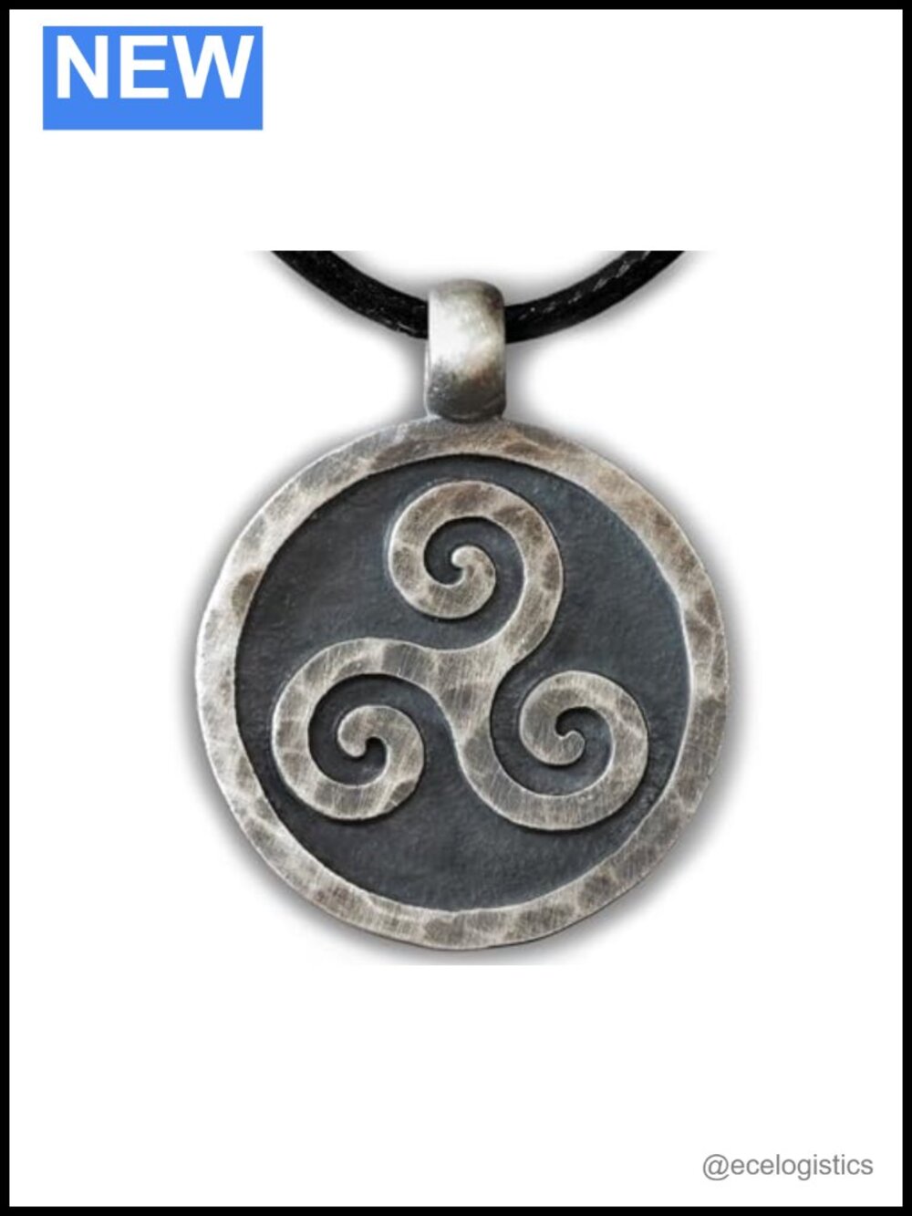 Handmade 925 Sterling Silver Celtic Triskelion Necklace Adjustable